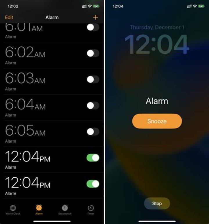 How do I turn off the alarm on my lock screen?