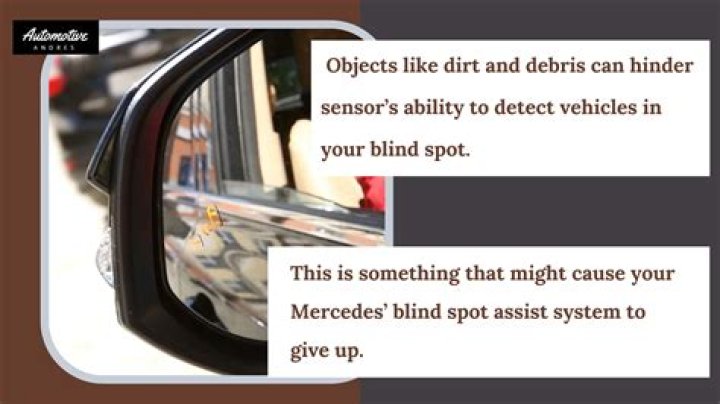 How do you fix the blind spot assist inoperative?