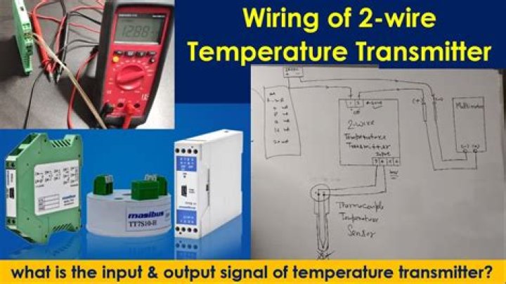 How does a two-wire temperature sensor work?