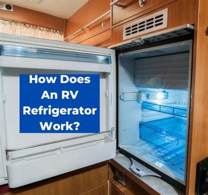 How does the refrigerator work in an RV?