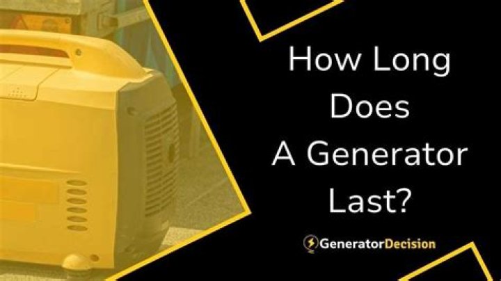 How long does a motorhome generator last?