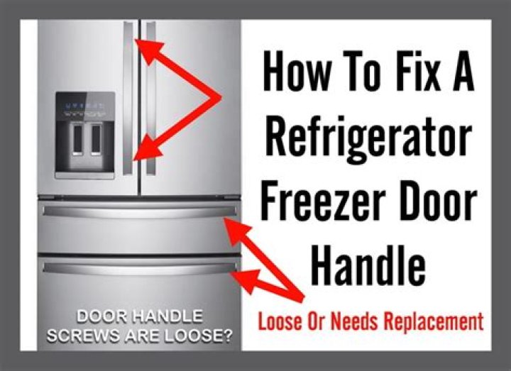 How to fix a refrigerator freezer door handle that is?