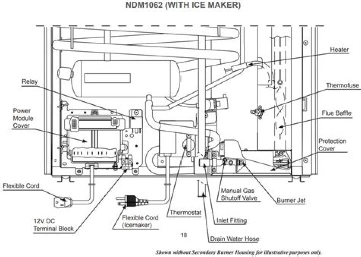 What are replacement parts for the dm2852-dometic refrigerator?
