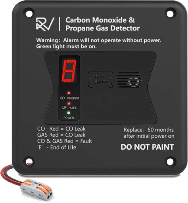 What causes the carbon monoxide alarm to go off in a camper?