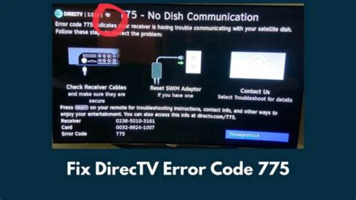 What does code 775 mean on Direct TV?