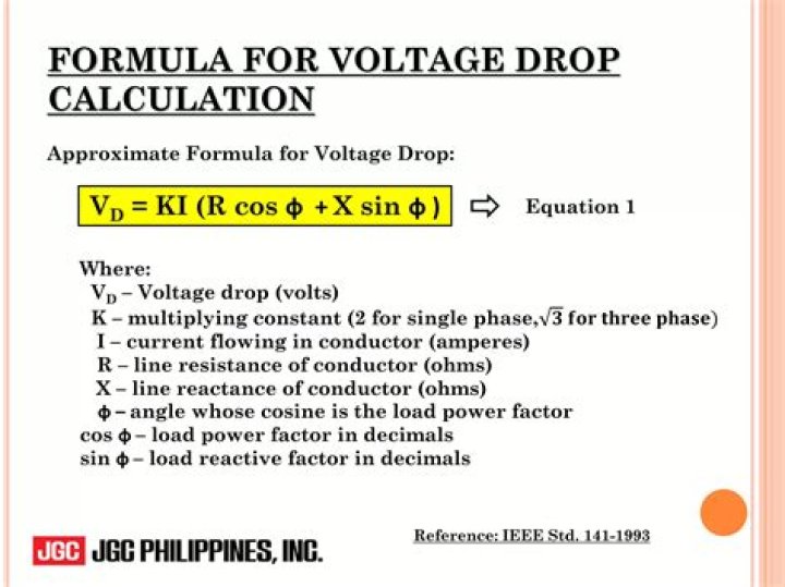 What is the voltage drop when the air conditioner is running?