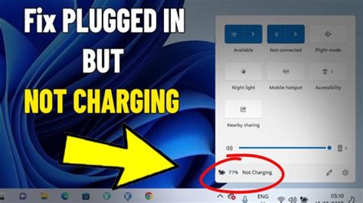 Why is my battery plugged in but not charging?