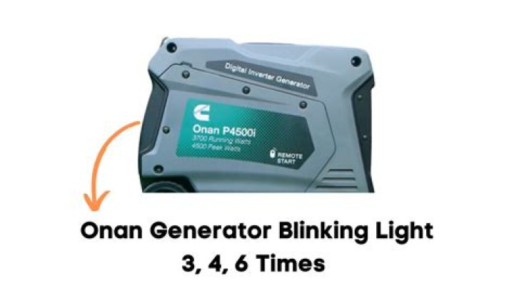 Why is my Onan generator light blinking?